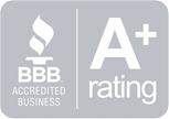 Better Business Bureau Accredited Business with A+ rating graphicsf-size=
