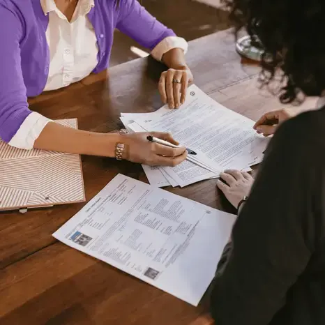 People looking over paperwork