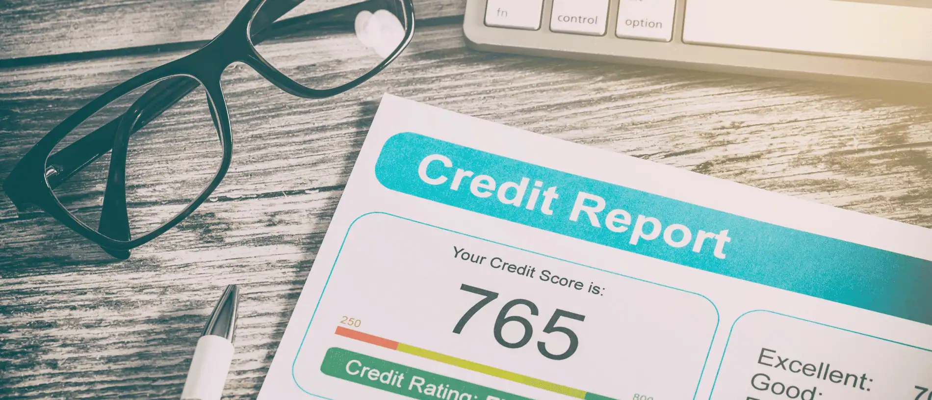 Credit report on a desk