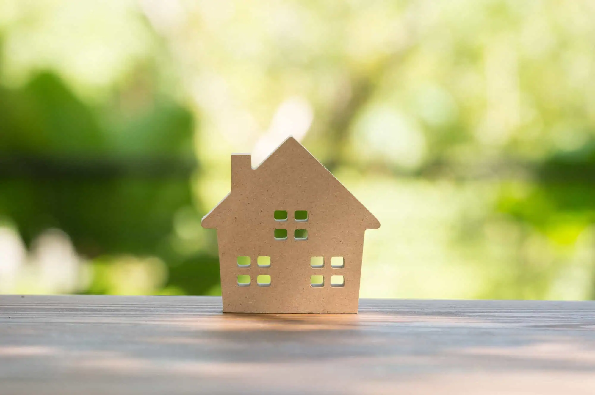 wood carving of a house
