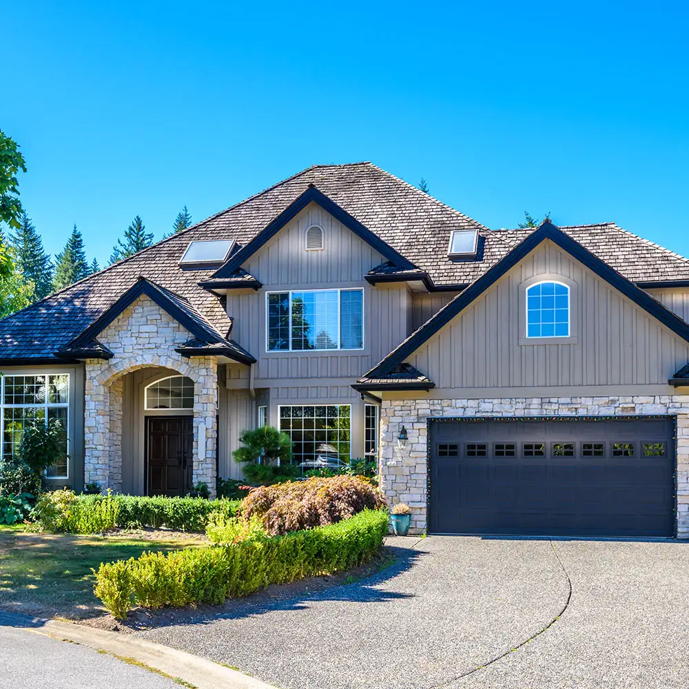 beautiful home against blue sky