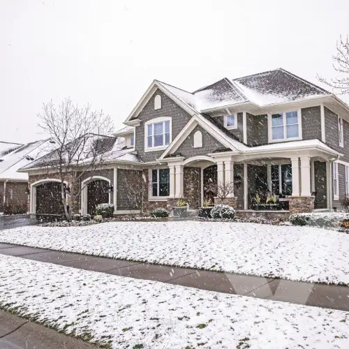 house in the snow