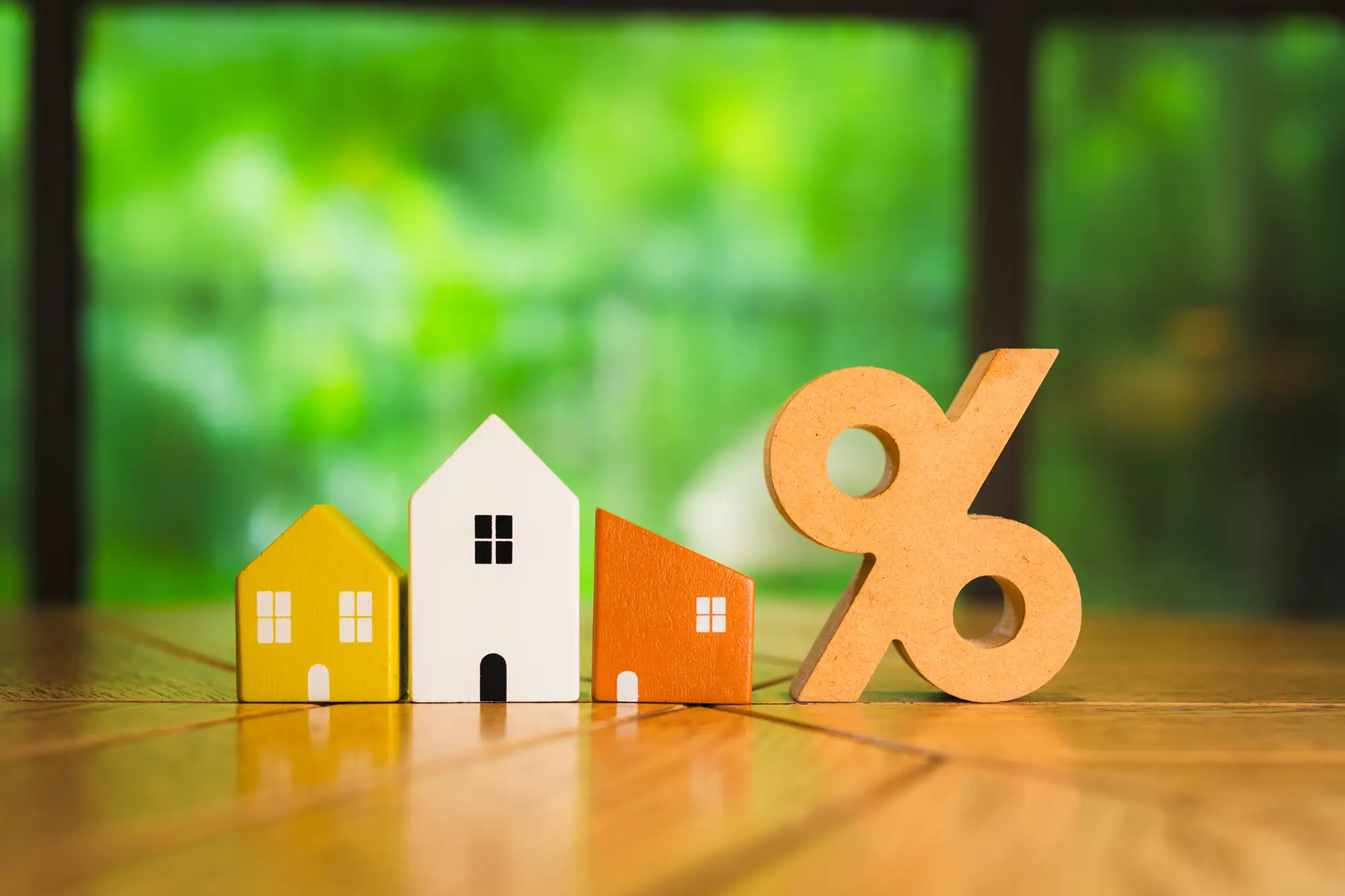 model homes and percentage sign