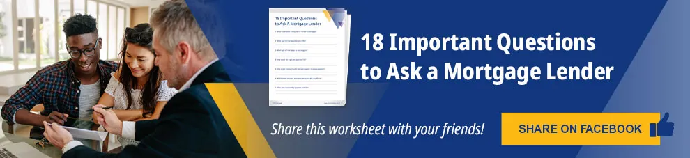 18 important questions to as a mortgage lender graphic