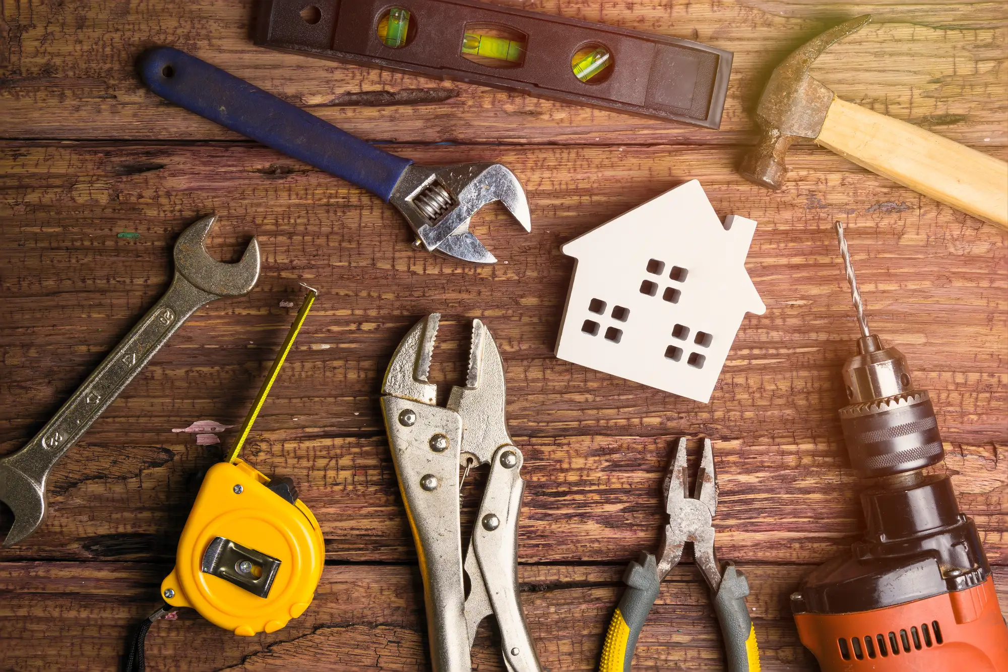 tools on a table